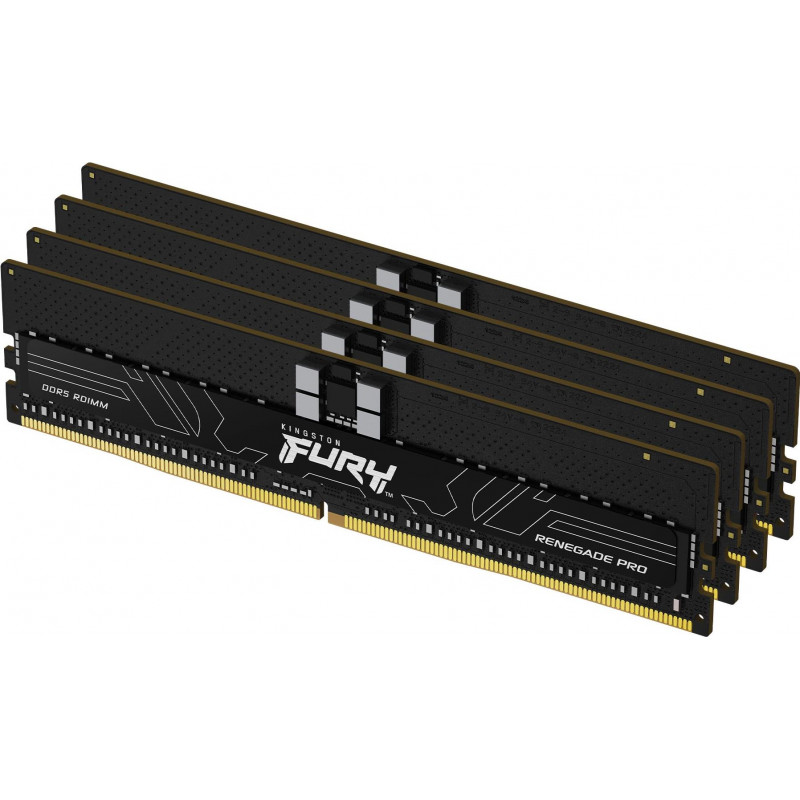 Kingston FURY Renegade Pro KF564R32RBE2K4-128 kit de memória DDR5-6400 ECC registada, 128 GB (4 x 32 GB), CL32, preto