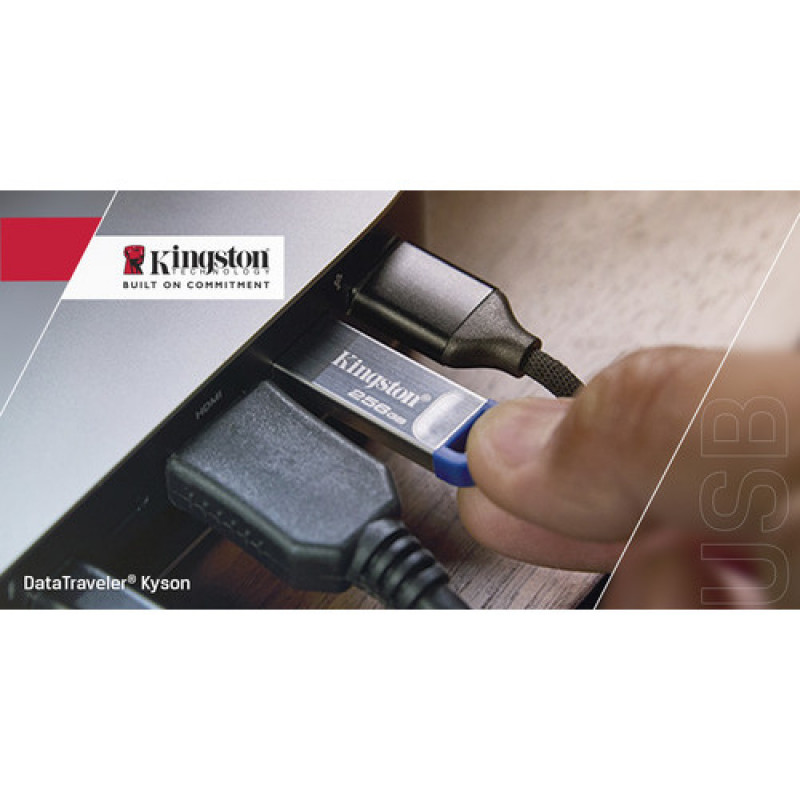Kingston DataTraveler Kyson DTKNG2/256GB pen USB, 256 GB, USB 3.2 Gen 1, metálica