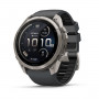 Smartwatch Garmin Fenix 9 Pro inReach, 51 mm, caixa de titânio, bracelete de silicone grafite/preto