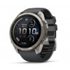 Smartwatch Garmin Fenix 9 Pro inReach, 51 mm, caixa de titânio, bracelete de silicone grafite/preto
