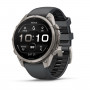 Smartwatch Garmin Fenix 9 Pro, 47 mm, caixa de titânio, bracelete de silicone grafite/preto