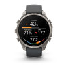 Smartwatch Garmin Fenix 9 Pro, 47 mm, caixa de titânio, bracelete de silicone grafite/preto