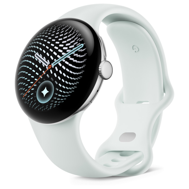 Google Pixel Watch 5 WiFi relógio inteligente, 41 mm, Polished Silver / Fog, GA10898-DE