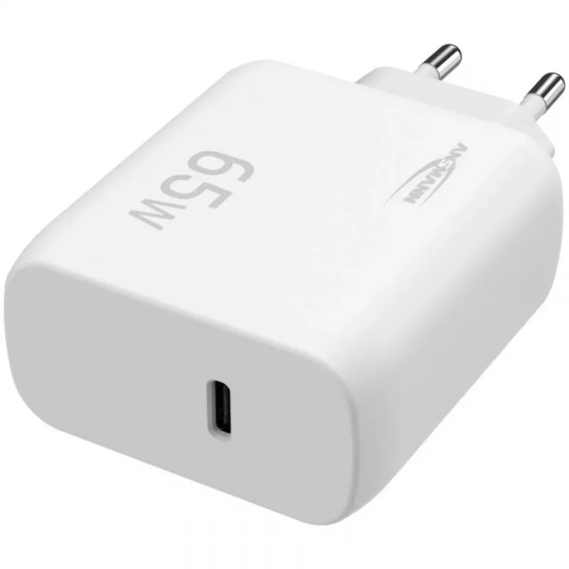 Ansmann Home Charger HC165PD carregador USB, 1x USB-C, PPS, PD, Quick Charge, 65 W, branco