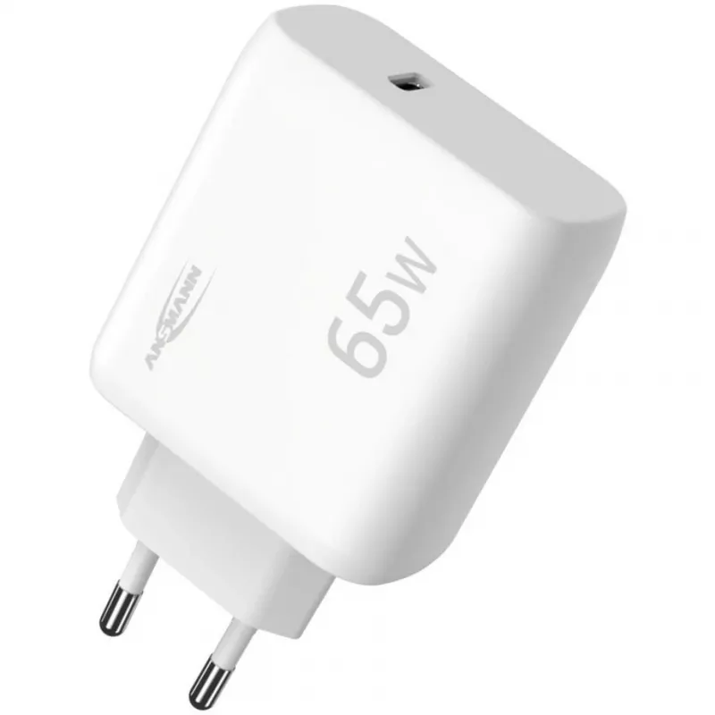 Ansmann Home Charger HC165PD carregador USB, 1x USB-C, PPS, PD, Quick Charge, 65 W, branco