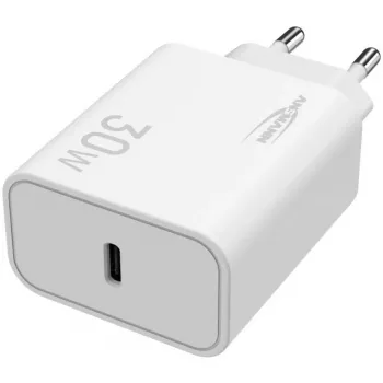 Ansmann Home Charger HC130PD carregador USB, 1x USB-C, PPS, PD, Quick Charge, 30 W, branco