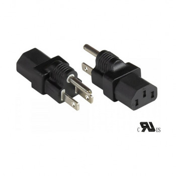 Good Connections PA-4530S cabo adaptador de alimentação EUA tipo B (NEMA 5-15P) para IEC 60320 C13, UL, preto