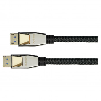 Good Connections Python DP20-PY010 cabo DisplayPort 2.0, nylon entrançado, preto, 1 m