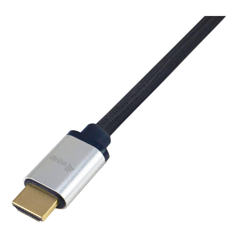 Equip 119387 cabo HDMI 2.1 Ultra High Speed com Ethernet, 48 Gbps, 8K/60 Hz, preto, 0,5 m