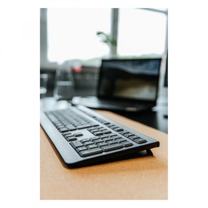 Cherry KW 3000 teclado de secretária sem fios, 2,4 GHz, AZERTY (francês), preto