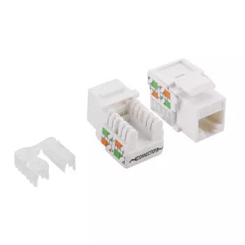 LogiLink NK4006 módulo keystone RJ45, Cat.5e UTP, ligação por deslocamento 90°, branco