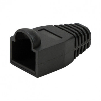 LogiLink MP0064 protetor de ficha RJ45 de 6,5 mm, preto, CAT6A (50 un.)