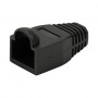 LogiLink MP0064 protetor de ficha RJ45 de 6,5 mm, preto, CAT6A (50 un.)