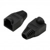LogiLink MP0064 protetor de ficha RJ45 de 6,5 mm, preto, CAT6A (50 un.)