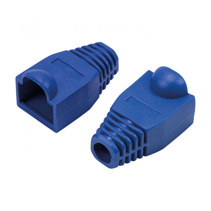 LogiLink MP0066 protetor de ficha RJ45 de 6,5 mm, azul (50 un.)