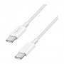 LogiLink CU0341 cabo USB 2.0 Type-C, C/M para C/M, 480 Mbps, 60 W, nylon, branco, 1 m