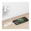 LogiLink CU0341 cabo USB 2.0 Type-C, C/M para C/M, 480 Mbps, 60 W, nylon, branco, 1 m