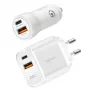 LogiLink PA0374 kit de carregamento USB-A/C, 20 W, 1x USB-A e 1x USB-C, branco