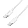 LogiLink CU0339 cabo USB 2.0 Type-C, C/M para C/M, 480 Mbps, 60 W, nylon, branco, 0,15 m