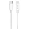LogiLink CU0339 cabo USB 2.0 Type-C, C/M para C/M, 480 Mbps, 60 W, nylon, branco, 0,15 m