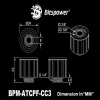 Bitspower Artemis BPM-ATCPF-CC3-SL ligação reta, rosca macho G1/4 para tubo de 16/10 mm, prateado jateado