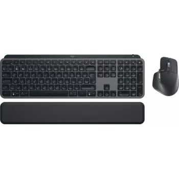 Logitech MX Keys S Combo 920-011613 conjunto de teclado e rato, sem fios RF + Bluetooth, QWERTY inglês do Reino Unido, grafite