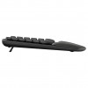 Logitech Wave Keys 920-012289 teclado ergonómico sem fios, 2,4 GHz / Bluetooth, disposição suíça (CH), grafite