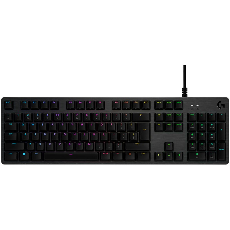 Logitech G512 920-009350 teclado mecânico para jogos com retroiluminação, interruptores GX