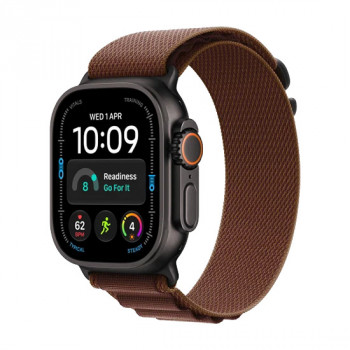 Apple Watch Ultra 4 (2026) smartwatch, 5G, 49 mm, caixa de titânio preto, Alpine Loop bordô, M