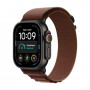 Apple Watch Ultra 4 (2026) smartwatch, 5G, 49 mm, caixa de titânio preto, Alpine Loop bordô, M