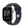 Apple Watch Series 12 GPS smartwatch, 46 mm, caixa de alumínio em cinzento sideral, bracelete desportiva Sport azul-marinho M/L
