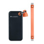 SSD portátil Verbatim Pocket 32285, 512 GB, USB 3.2 Type-C, preto/laranja