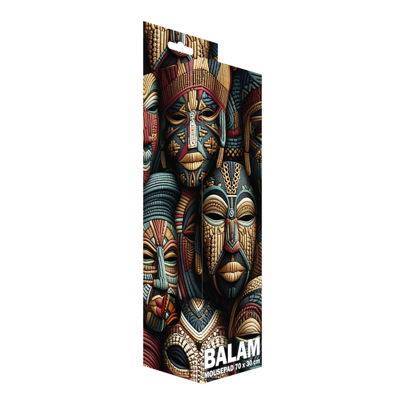 Sbox BALAM XL MP-04 tapete de rato, 700x300 mm, preto com estampa