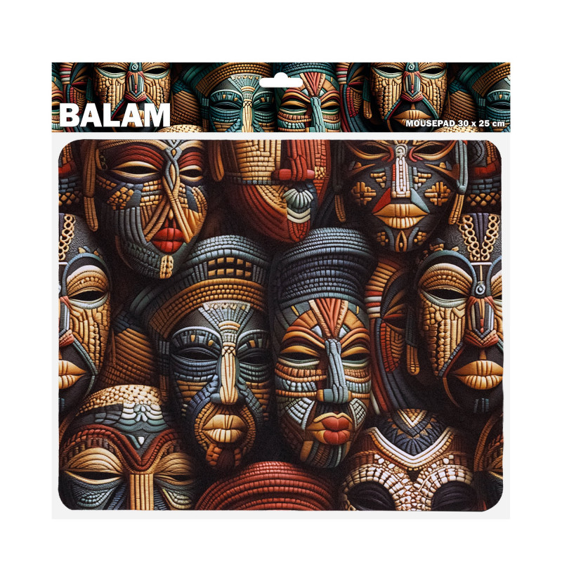 Sbox BALAM M MP-04 tapete de rato, 300x250 mm, preto com estampa