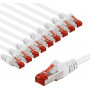 Goobay 66649 cabo de rede CAT 6, S/FTP (PiMF), 5 m, branco (10 un.)