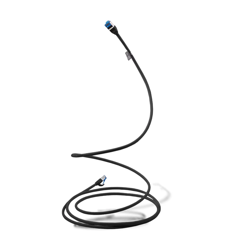 LogiLink CP5023S cabo de ligação Cat.6A SLIM S/FTP LSZH, 0,5 m, preto, SlimLine