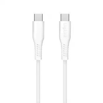 LogiLink CU0261 cabo USB 2.0 USB-C para USB-C, 480 Mbps, 60 W, branco, 0,5 m
