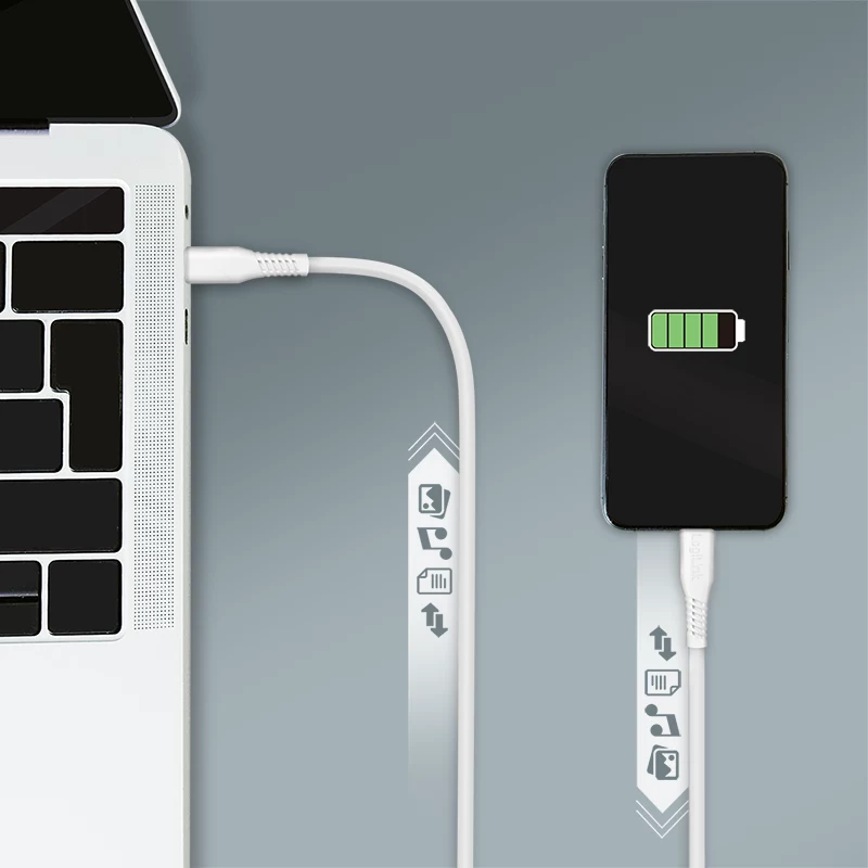 LogiLink CU0261 cabo USB 2.0 USB-C para USB-C, 480 Mbps, 60 W, branco, 0,5 m