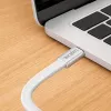 LogiLink CU0445 cabo plano USB 2.0 USB-C para USB-C, entrançado, 480 Mbps, 60 W, branco, 1 m