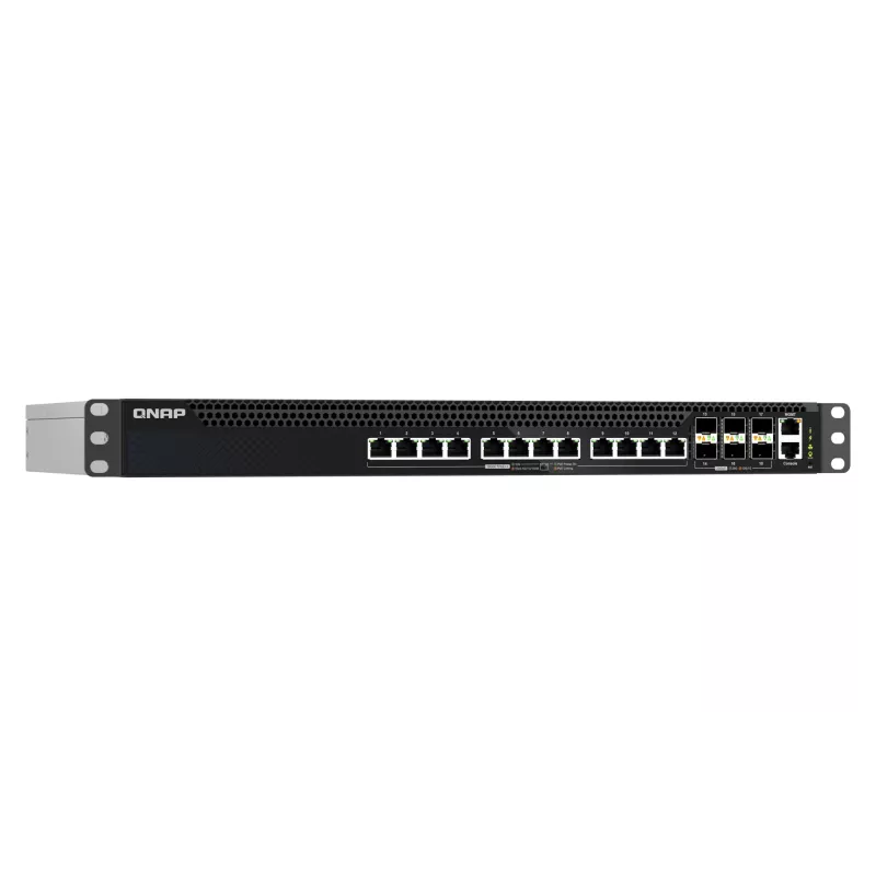Comutador de rede QNAP QSW-M5218P-6F12T gerido L3 PoE, 12 x 10G Ethernet RJ-45, rack 1U
