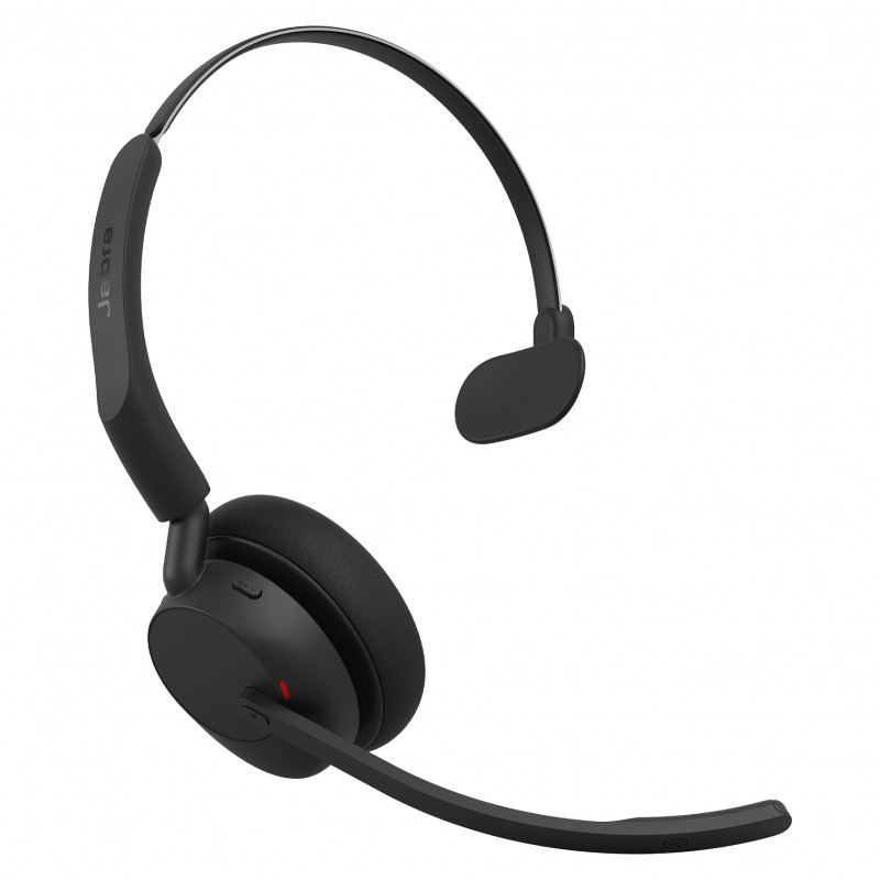 Jabra Evolve3 45 Mono UC auscultadores com microfone, LINK 390c e base de carregamento, pretos