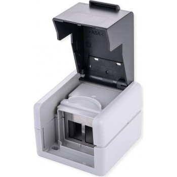 VALUE 25.99.8493 caixa de parede para exterior para 2 módulos keystone, cinzento