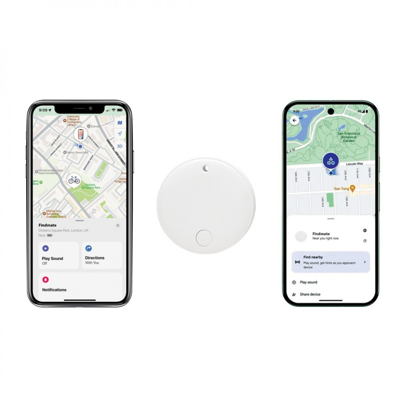 XD Design FindMate Dual RCS rastreador P301.6203, Apple Find My e Android Find Hub, IPX5