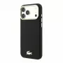 Lacoste Champs Elysees capa MagSafe em pele PU para iPhone 18 Pro Max / 17 Pro Max, logótipo dourado, preta e dourada