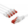 Goobay 66643 cabo de ligação CAT 6, S/FTP (PiMF), 2 m, branco (5 un.)