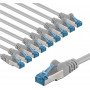 Goobay 67525 cabo de rede Cat 6a S/FTP (PiMF), 1 m, cinzento (10 un.)