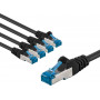 Goobay 67538 cabo de rede Cat 6a S/FTP (PiMF), 2 m, preto (5 un.)