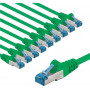 Goobay cabo patch CAT 6A S/FTP (PiMF), 3 m, verde, condutor de cobre (CU) (10 unid.)