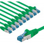 Goobay cabo patch CAT 6A S/FTP (PiMF), 5 m, verde (10 unid.)
