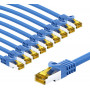 Goobay cabo patch RJ45 CAT 6A S/FTP (PiMF), 500 MHz, com cabo em bruto CAT 7, 3 m, azul (10 unid.)